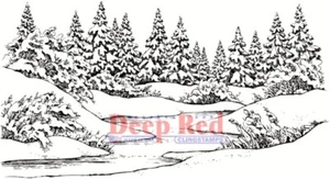Tiefrote Stempel Winterstrom Gummistempel - Bild 1 von 3