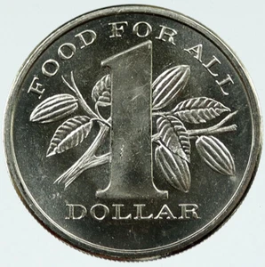 1979 TRINIDAD and TOBAGO FAO Food for All Antique One Dollar Coin i118722 - Picture 1 of 2