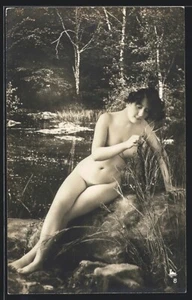 Foto-Ak Nuda Donna An Uno Stagno Nudo - Bild 1 von 2
