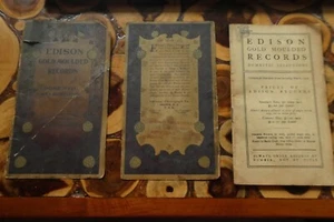 1904 Edison Gold geformte Schallplatten 40 Seiten Katalog mit Einlage. - Bild 1 von 5