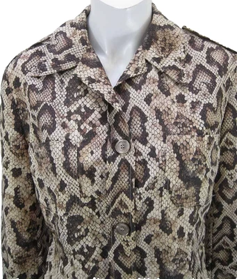 FW 2005 Dolce & Gabbana Snake Print Nylon Shirt 30 / 44 - Image 1 of 4