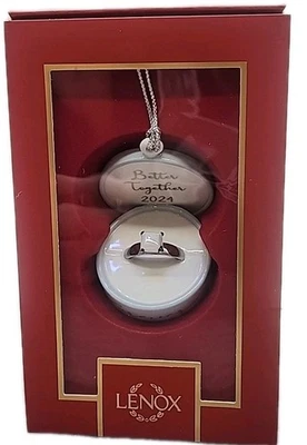 Lenox Ring Box Ornament Better Together 2024 Engagement Holiday Decoration [14] - Image 1 of 4