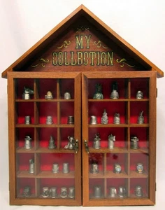 VINTAGE ESTATE COLLECTO'RS LOT OF 34 PEWTER THIMBLES VG CONDITION W/ (EZS001890) - Picture 1 of 12