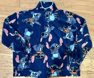 Disney Lilo & Stitch Chaqueta de Vellón Pullover a Presión - Ligero Unisex L - Imagen 1 de 8