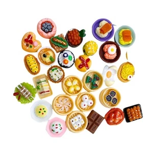50x Miniature Food Toys Mixed Resin Props DIY for Fairy Garden Realistic Crafts - Picture 1 of 5
