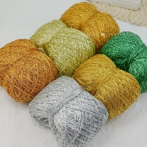 50g Glitter Sparkle Metallic Yarn for Knitting Crochet Thread Line Knit Bag - Picture 1 of 47