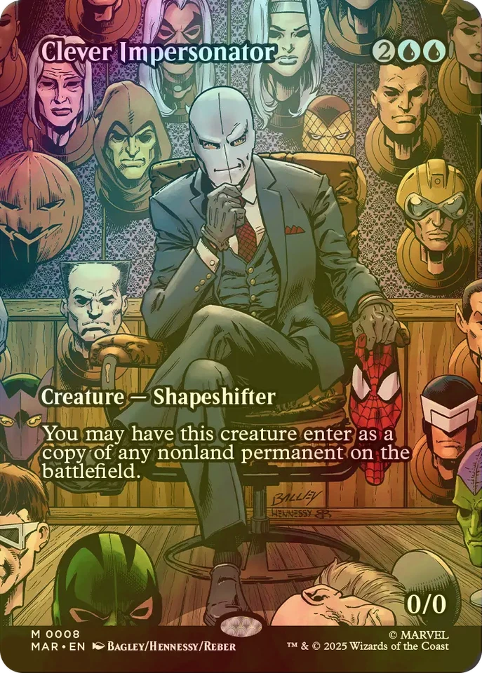 MTG FOIL Clever Impersonator Full Art English MAR - Image 1 of 1