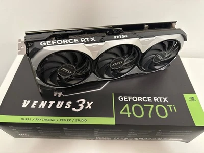 MSI GeForce RTX 4070 Ti VENTUS 3X OC 12GB GDDR6X Graphics Card - Good Condition - Image 1 of 4