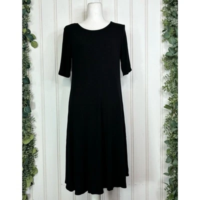 Vestido Philosophy Negro Midi Mujer MEDIANO Minimalista Suave Femenino Cápsula Foto 1 de 4