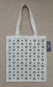 MCM White Tote Bag with Black Graphics - New - Picture 1 of 2