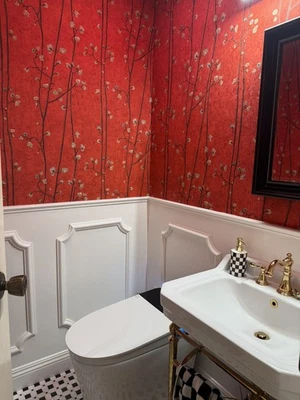 Papel pintado Museo Van Gogh arte de pared ramas rojas flores Foto 1 de 4