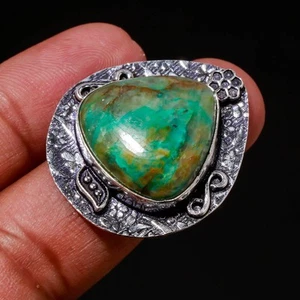 Chrysocolla Gemstone Handmade Fashion Ethnic Antique Gift Jewelry Ring 8" SR 599 - Picture 1 of 7