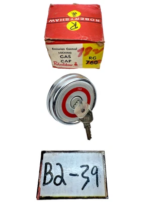 Nuevo de Lote Antiguo Stant Bloqueo Gas Tapa G 760 Llaves 1971-1981 Ford Mustang TBird Camiones B2-39 Foto 1 de 4