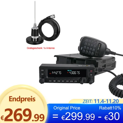 Retevis MA1 Amateurfunk Mobiler Transceiver mit Abnehmbarem Cross Band Repeater - Bild 1 von 4