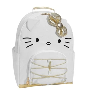 Zaino Pottery Barn Hello Kitty oro bianco Critter Gear-Up 17” nuovo - Foto 1 di 9