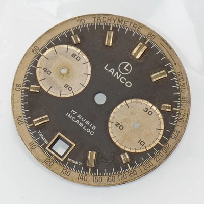 Vintage Lanco Dial To Fit Valjoux 7734 Chronograph Prę-Owned Watchmakers - Image 1 of 3