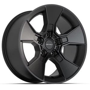 17x8.5 Satin Black Defiant DF02 Wheel Fits Jeep Wrangler Gladiator - Picture 1 of 9