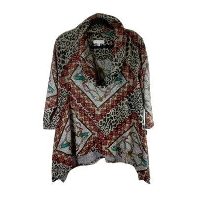 Top pulóver para mujer New Directions XL multicolor manga 3/4 estampado animal  Foto 1 de 4