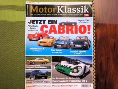 Alfa Spider, Porsche 917, Ford Mustang, Lancia usw. "Motor Klassik Mai 2019" - Bild 1 von 4