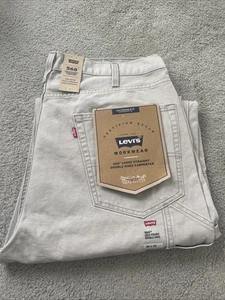 Levi's 568 Pantalone Carpentiere Sciolto Doppio Ginocchio Grigio Chiaro Tela Uomo Tg. 34x32 - Foto 1 di 15