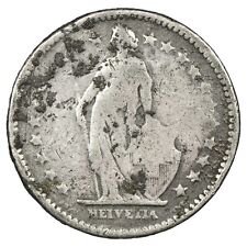 Suiza Dinero Falso 2 Francs 1886B Helvetia de pie Berna - estaño - KM.21