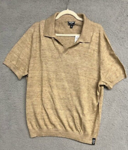 Todd Snyder New York Mens Short Sleeve Linen Montauk Sweater Polo Size XL - $278