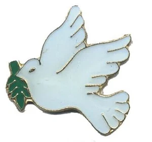 Pack of 12 Dove With Olive Branch Bike Motorcycle Hat Cap Lapel Pin HP4810 - Picture 1 of 2