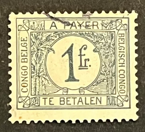 Travelstamps: Belgian Congo Stamp #J6 Sg D146 - 1923 Postage Due 1f Used Cover