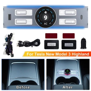 LCD Intelligent Control Dock Knob Button Type-C USB For Tesla Model 3 Highland - Picture 1 of 22