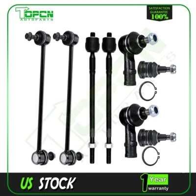 New 8Pcs Front Ball Joint Inner Tie Rod End for 2004 - 2011 MITSUBISHI GALANT Foto 1 de 4