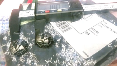 Authentic Chanel Button Single 19 mm silver/ black made in France - Image 1 of 4