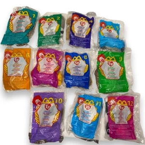 Vintage Lot of 11 McDonalds Beanie Baby Babies TY Sealed In Package Toy Animals - Picture 1 of 2
