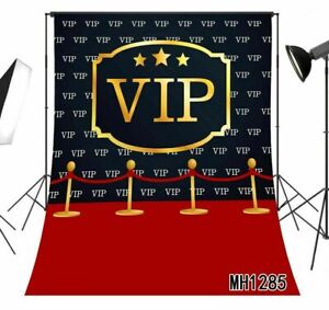 Creative Red Carpet VIP Black Stage Backdrop Party Background Photo Studio Props