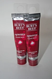Paquete de 2 bálsamos labiales tintados Burt's Bees sellados, fiebre de sandía - Imagen 1 de 2