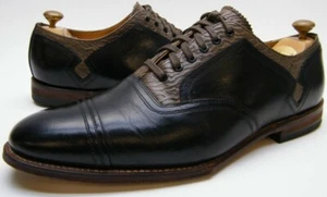 FLORSHEIM 125TH ANNIVERSARY BLK SPADE SOLE CAPTOE OXFORD DRESS SHOES 10.5~ 1/2 D - Picture 1 of 12
