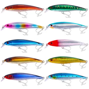 10 STÜCKE sinkende Angelköder Trolling Köder 6,3 '' 1,5 oz Big Minnow Crankbait Barsch - Bild 1 von 20