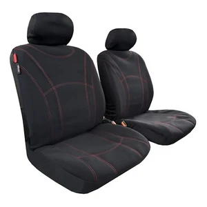 For Ford F600 2021-on Car Truck Front Seat Covers Black Neoprene Waterproof 2PCS - Picture 1 of 9