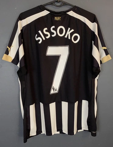 MEN'S SISSOKO FC NEWCASTLE UNITED 2014/2015 FOOTBALL SOCCER SHIRT JERSEY SIZE M Cover