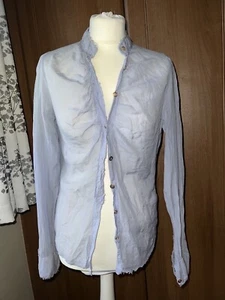 Hugo Boss shirt size S button up Light Blue cotton linen - Picture 1 of 8
