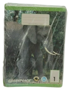 Cuaderno de escritura Greenpeace forrado sin borde línea 1 25 piezas cuadernos escolares ecológico nuevo - Imagen 1 de 2