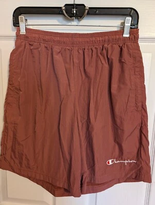 Champion Nylon Crinkle Logo Shorts Brick Red Men's Large New Without Tags - Image 1 of 4