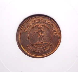 Ficha patriótica de la Guerra Civil *KNICKERBOCKER* Unión F-255/433a ANACS MS63 RB #133 - Imagen 1 de 5