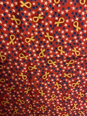 New Yellow Ribbon Missing In Action Suicide Prevention Red-Star Fabric Material - Image 1 of 2