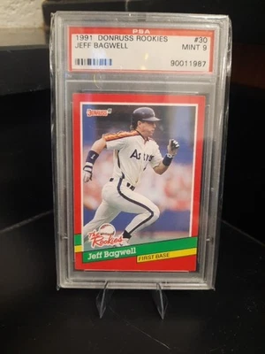 Donruss Rookies Jeff Bagwell #30 1991 novato RC HOF PSA 9 como nuevo Astros Foto 1 de 2