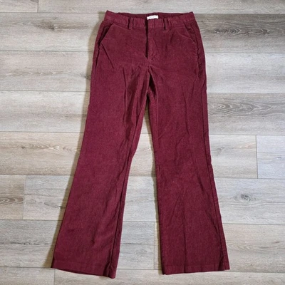 Outerknown Corduroy Womens Pants Bootcut Burgundy Organic Cotton Blend Size 10 - Image 1 of 4