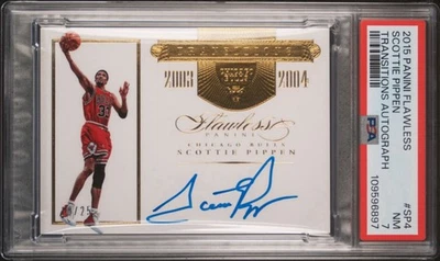 2015 Flawless: Transitions Autograph #SP4 Psa 7 Scottie Pippen Auto /25 Bulls - Image 1 of 3
