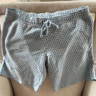 Vintage Y2K Victoria's Secret Pink Sweat Shorts Size Medium All Over Logo Blue - Image 1 of 4