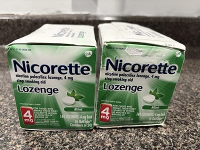 Pastillas de nicotina Nicorette, ayudas para dejar de fumar, 4 mg, como nuevas, 144 unidades “caducadas” Foto 1 de 4