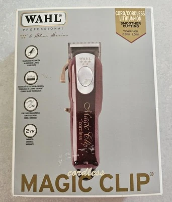 New Wahl Professional 5-Star Series Cordless Magic Clip Cord / Clipper US - Image 1 of 2