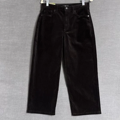 Banana Republic Pants 28 Brown Corduroy Wide Leg High Rise Crop BR Fall NEW - Image 1 of 4